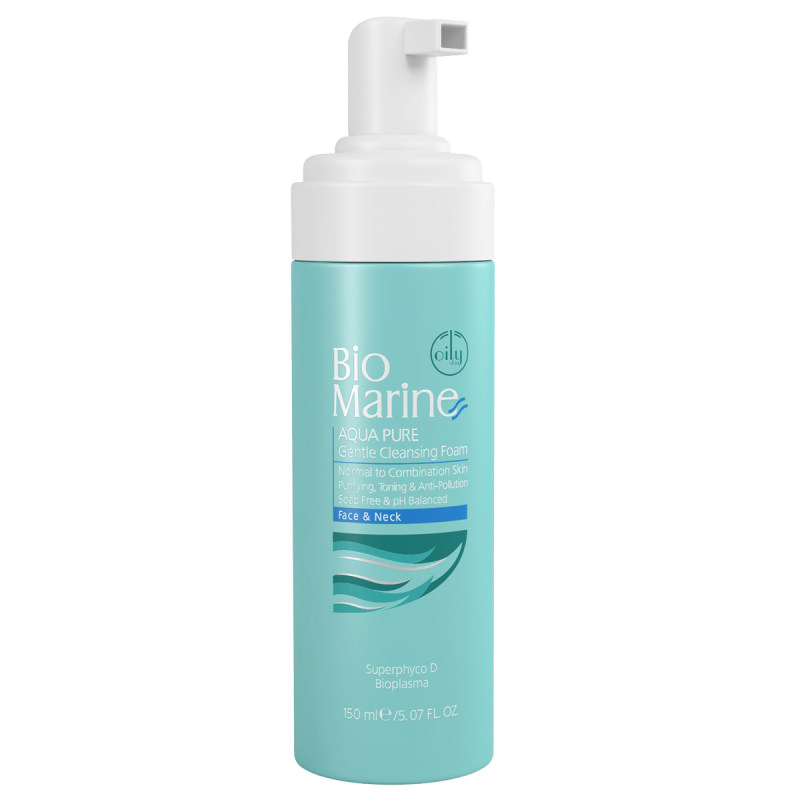 فوم شستشو صورت بایومارین مدل AQUA PURE پوست نرمال 150 میلی لیتر