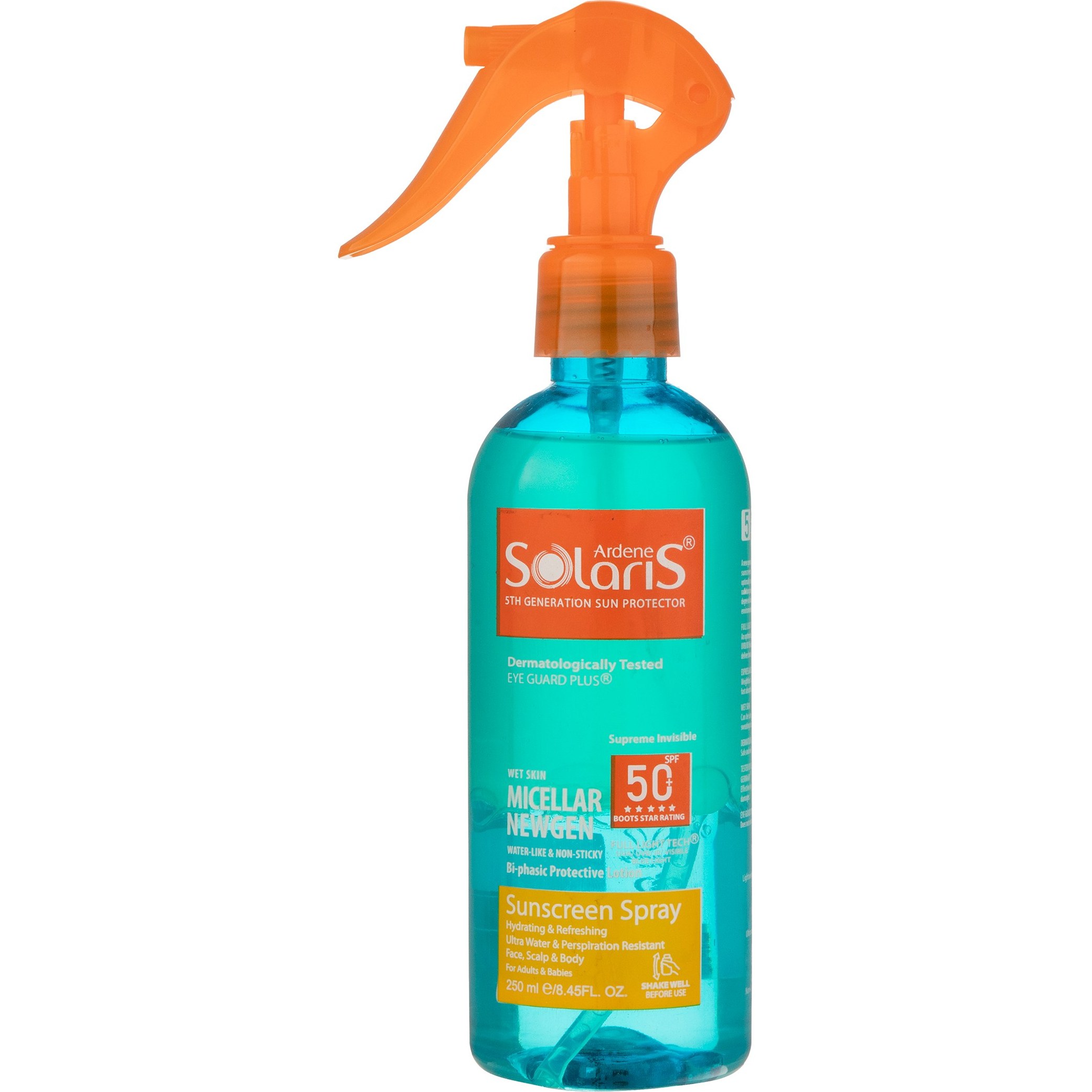 لوسیون ضد آفتاب دو فاز مدل میسلار نیوژن +SPF50 حجم 250میل آردن