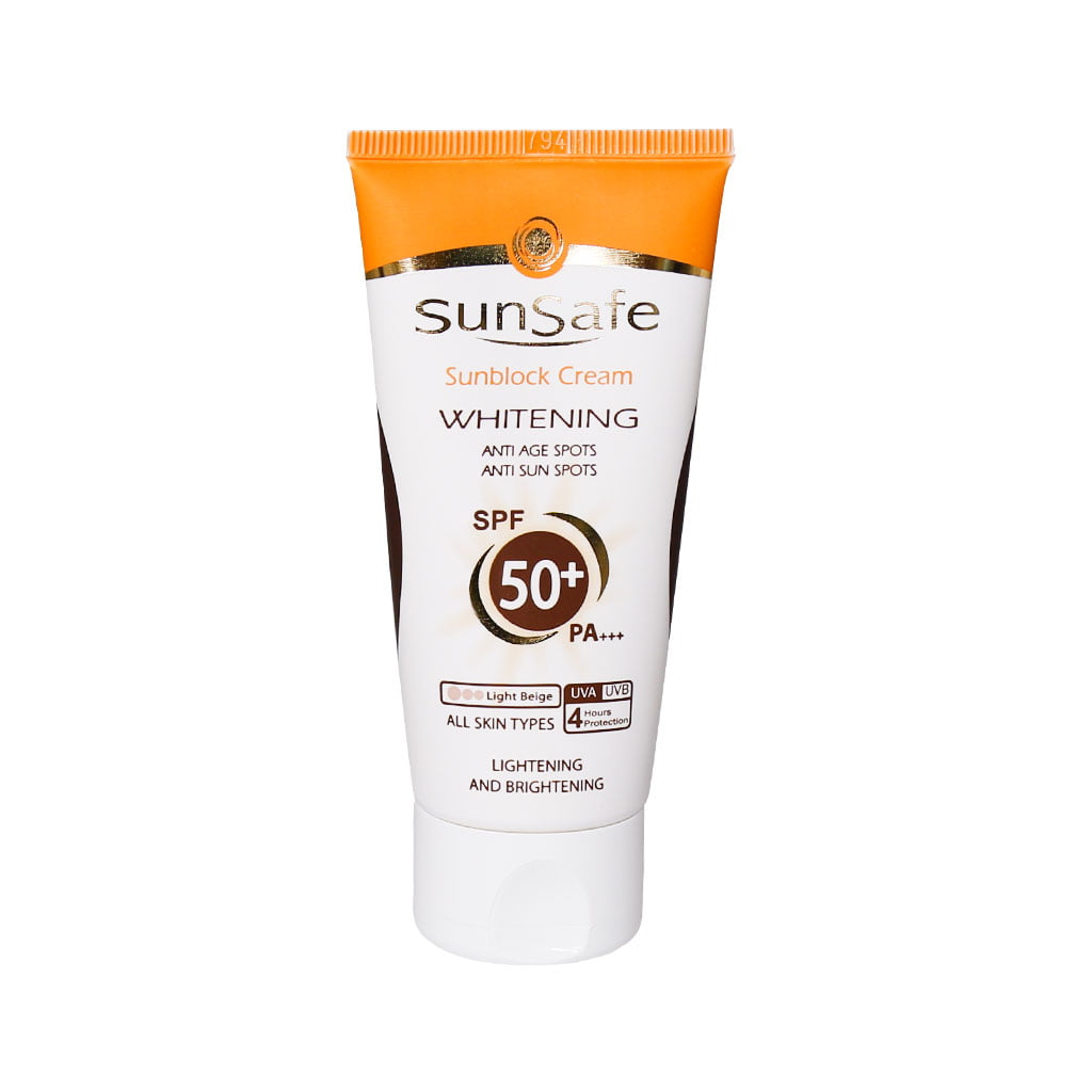 کرم ضد آفتاب روشن کننده spf50 سان سیف