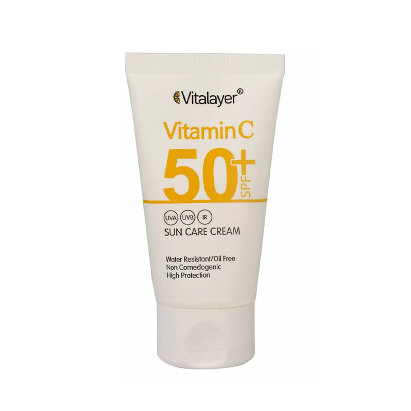 کرم ضد آفتاب بی رنگ SPF50 ویتالیر حاوی ویتامین ث