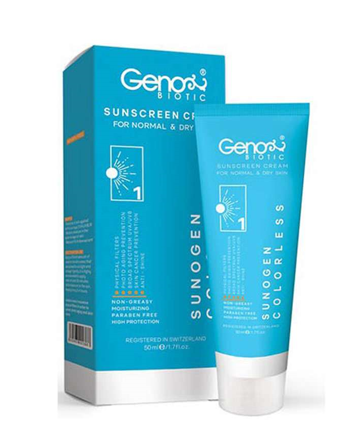 ضد آفتاب بی رنگ SPF50 ژنوبایوتیک