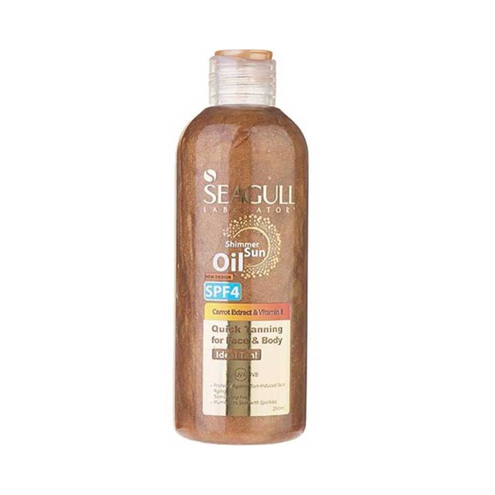 روغن برنز کننده و ویتامینه SPF4 سی گل حاوی رنگدانههای طلایی