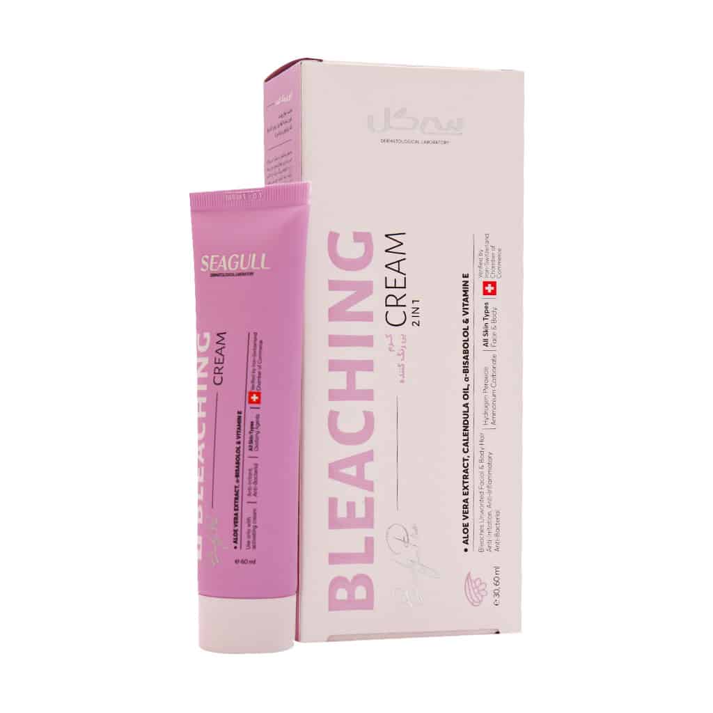 کرم بی رنگ کننده مو صورت و بدن سی گل مدل Bleaching مناسب انواع پوست حجم 60 میلی لیتر به همراه کرم مکمل 30 میلی لیتر