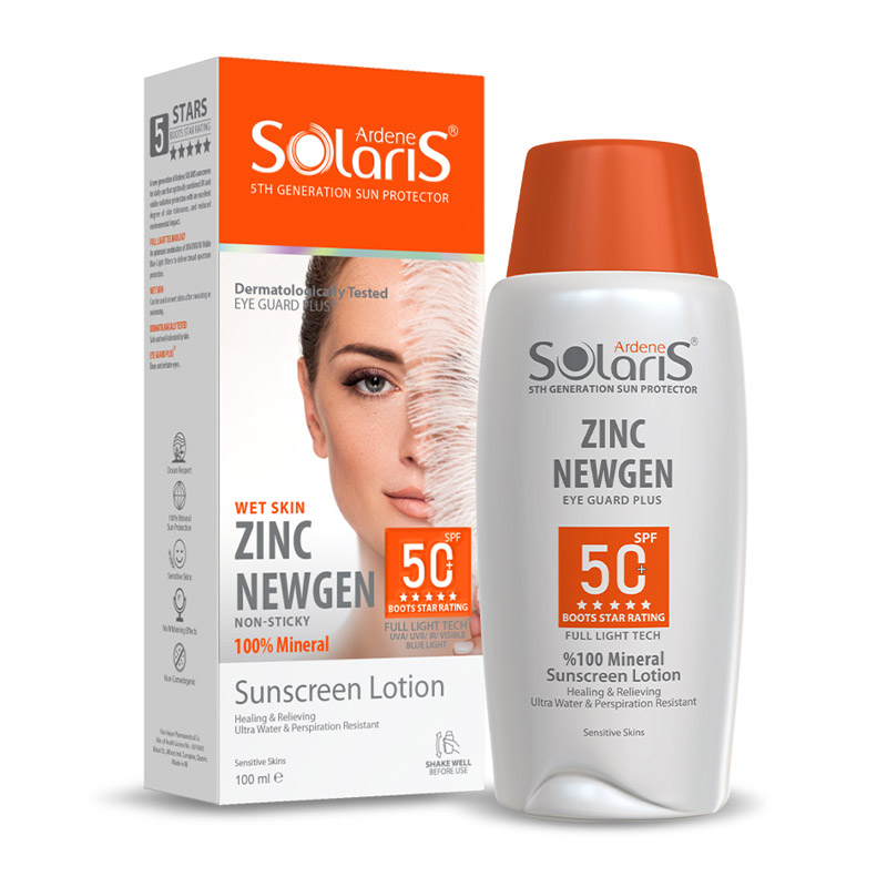 ضد آفتاب فیزیکال زینک نیوژن +SPF50 آردن سولاریس 100 میل