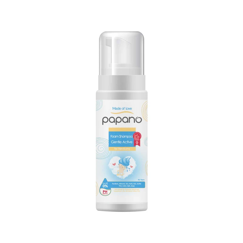 شامپو فوم نوزاد پاپانو مدل foam shampoo حجم 150 میلی لیتر