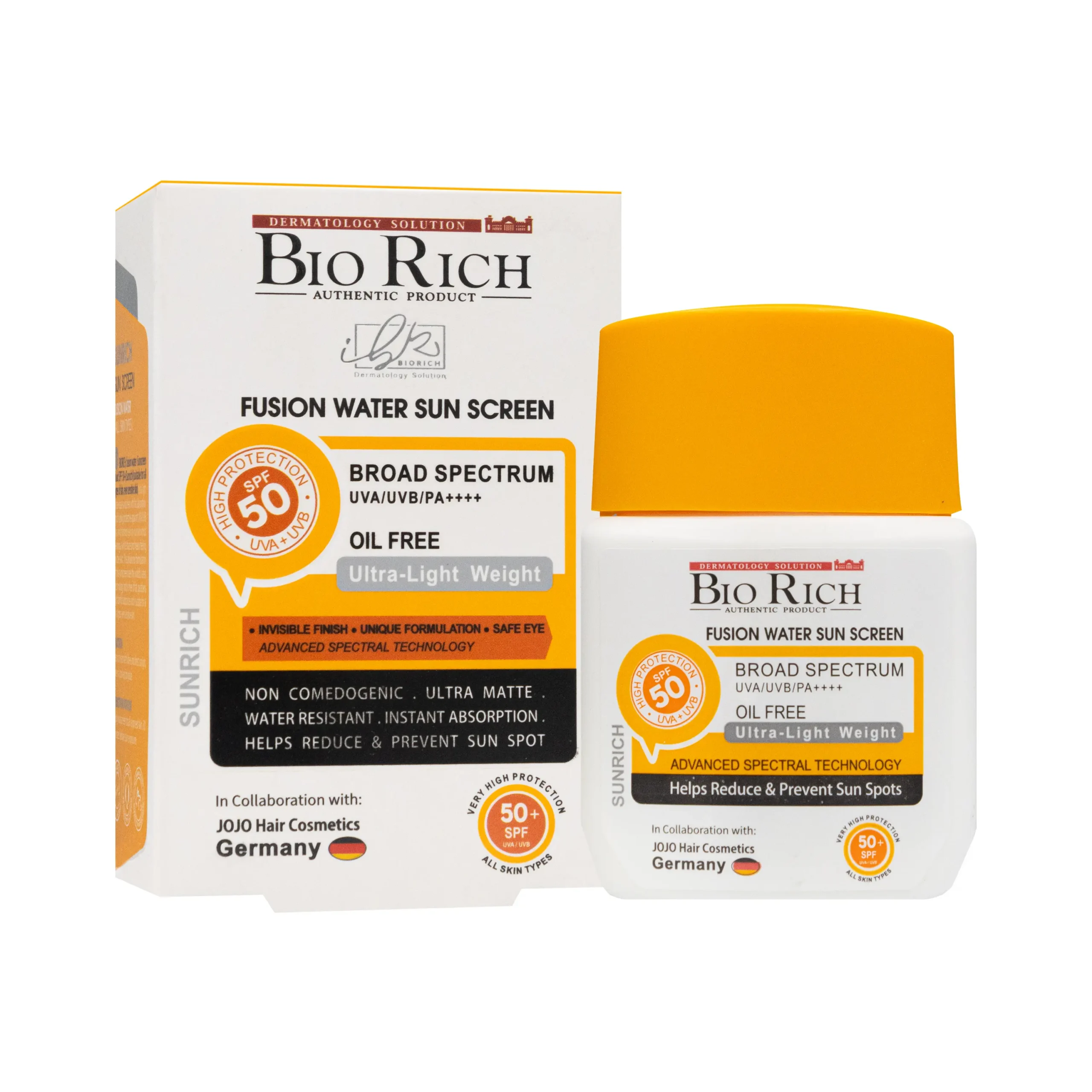 فلوئید ضد آفتاب فیوژن واتر SPF50 بی رنگ فاقد چربی سان ریچ بایوریچ 50 میلی لیتر